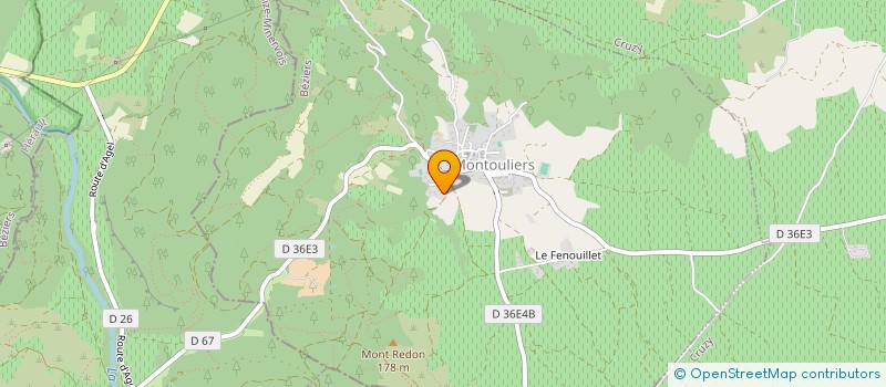 localisation de l'entreprise LES ROMARINS DU PEYRAL  MONTOULIERS