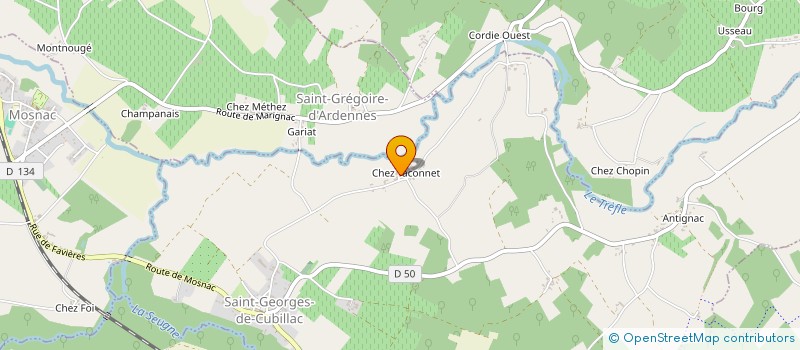 localisation de l'entreprise LES ROMPIS  SAINT-GEORGES-ANTIGNAC