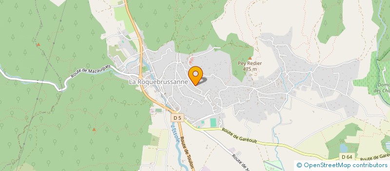 localisation de l'entreprise LES ROQUELIERS  LA ROQUEBRUSSANNE