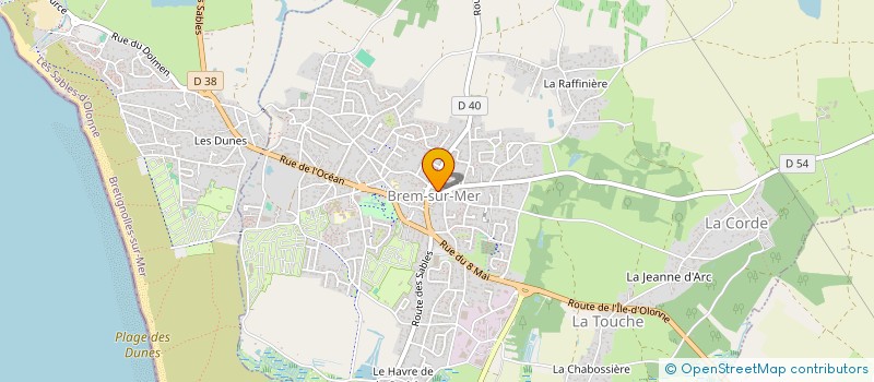 localisation de l'entreprise LES ROSEAUX à BREM-SUR-MER