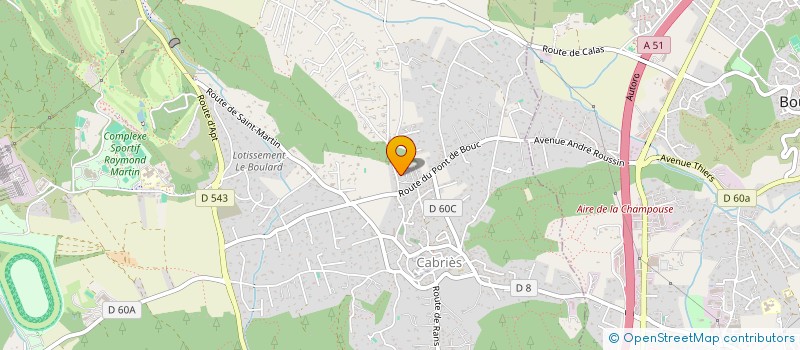 localisation de l'entreprise LES ROSEAUX D'ARGILE  CABRIES