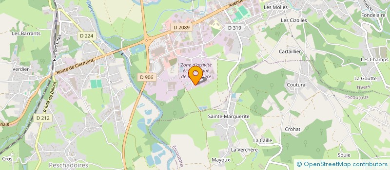 localisation de l'entreprise LES ROSEAUX DE MATUSSIERE  THIERS