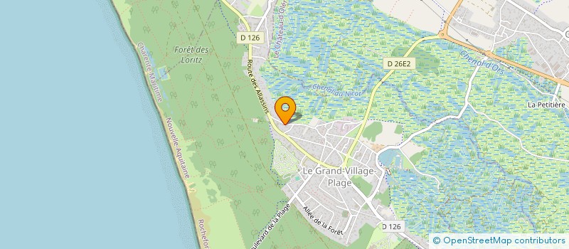 localisation de l'entreprise LES ROSEAUX SOCIAUX IO  LE GRAND-VILLAGE-PLAGE