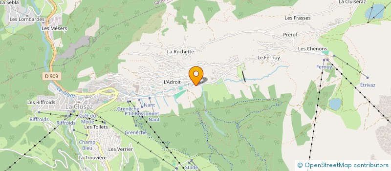 localisation de l'entreprise LES ROSELETS à LA CLUSAZ