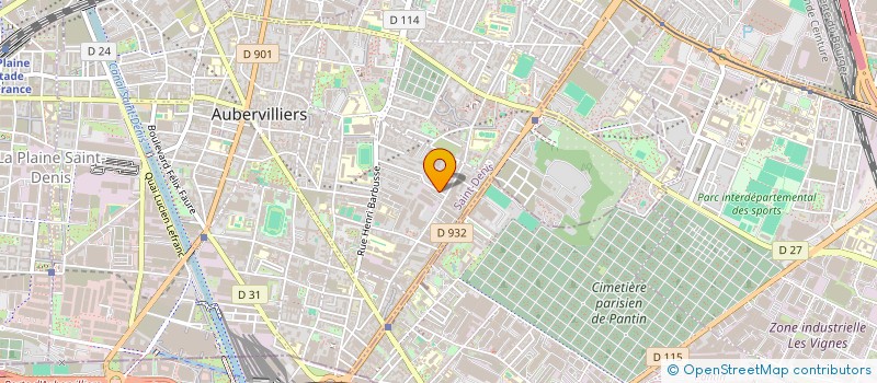 localisation de l'entreprise LES ROSES  AUBERVILLIERS