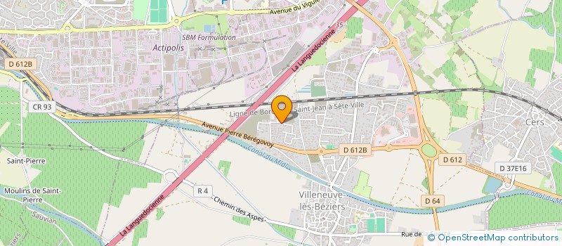 localisation de l'entreprise LES ROSES  VILLENEUVE-LES-BEZIERS