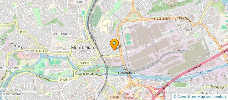 localisation de l'entreprise LES ROSES  MONTBELIARD