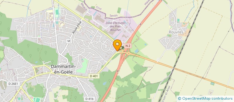 localisation de l'entreprise LES ROSES  DAMMARTIN-EN-GOELE