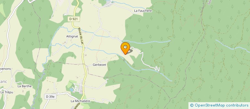 localisation de l'entreprise LES ROSES BLANCHES  ATTIGNAT-ONCIN