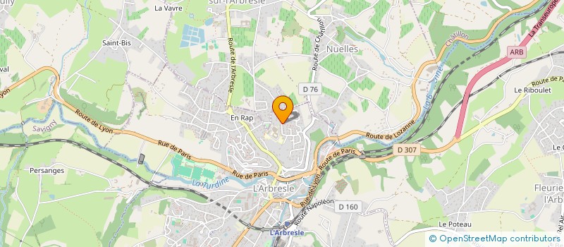 localisation de l'entreprise LES ROSES D'ARGENT  L'ARBRESLE