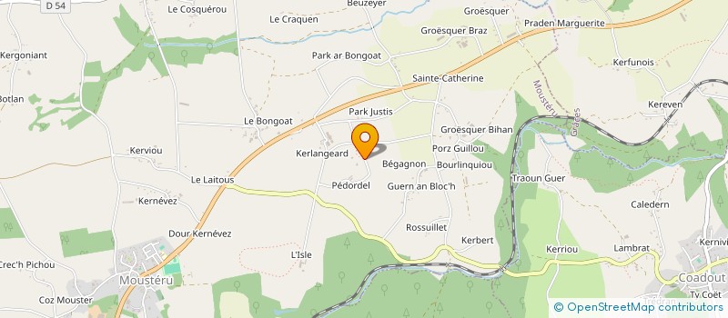 localisation de l'entreprise LES ROSES D'ARMOR ET D'ARGOAT  MOUSTERU