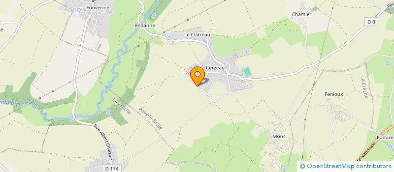 localisation de l'entreprise LES ROSES D'AZAY  AZAY-LE-BRULE