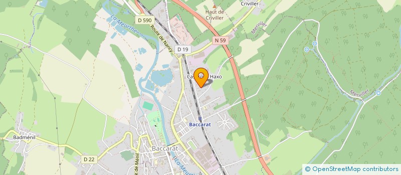 localisation de l'entreprise LES ROSES DE BACCARAT  BACCARAT