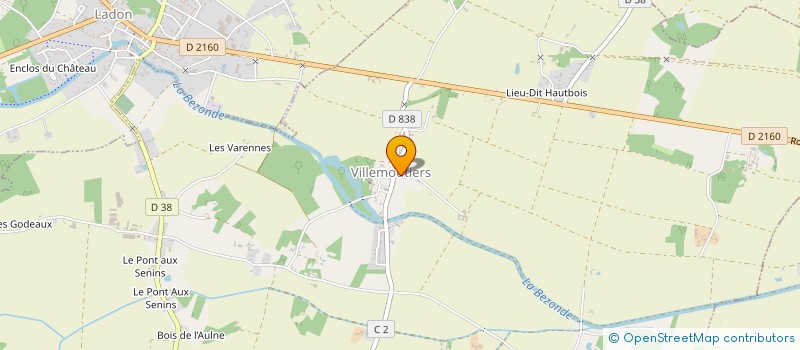 localisation de l'entreprise LES ROSES DE L'AUTOMNE à VILLEMOUTIERS
