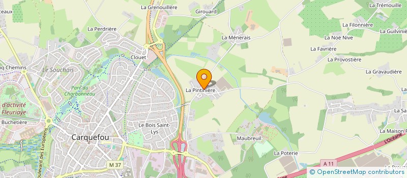 localisation de l'entreprise LES ROSES DE LA PINTINIERE à CARQUEFOU