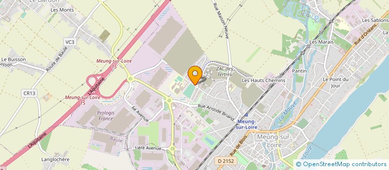 localisation de l'entreprise LES ROSES DE MEUNG à MEUNG-SUR-LOIRE