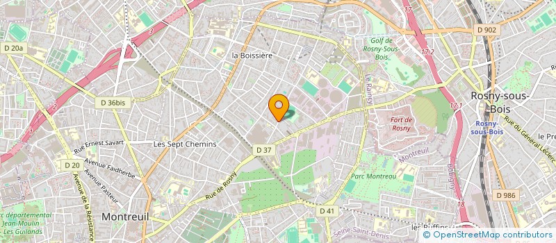 localisation de l'entreprise LES ROSES DE MONTREUIL à MONTREUIL