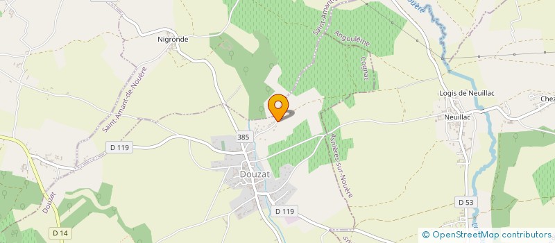 localisation de l'entreprise LES ROSES DEJANTEES à DOUZAT