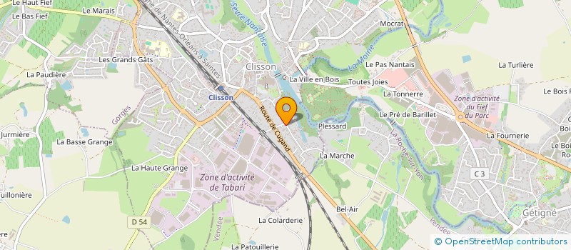 localisation de l'entreprise LES ROSES DES SABLES  CLISSON