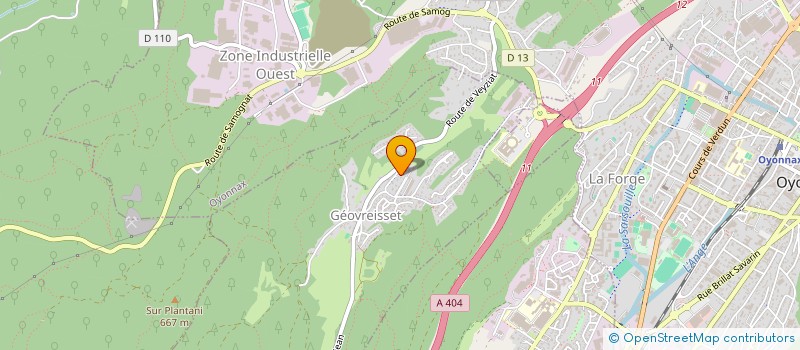 localisation de l'entreprise LES ROSES DES SABLES OYONNAXIENNES  GEOVREISSET