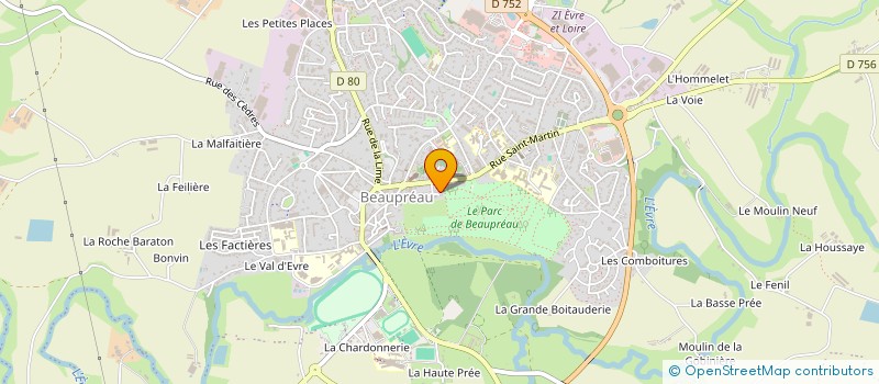 localisation de l'entreprise LES ROSES DU PARC  BEAUPREAU-EN-MAUGES