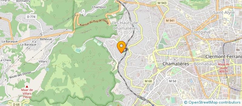 localisation de l'entreprise LES ROSES EN RALLYE  CHAMALIERES