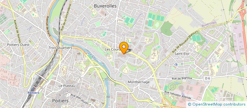 localisation de l'entreprise LES ROSES SUCREES à POITIERS