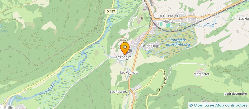 localisation de l'entreprise LES ROSIERS  LA CLUSE-ET-MIJOUX