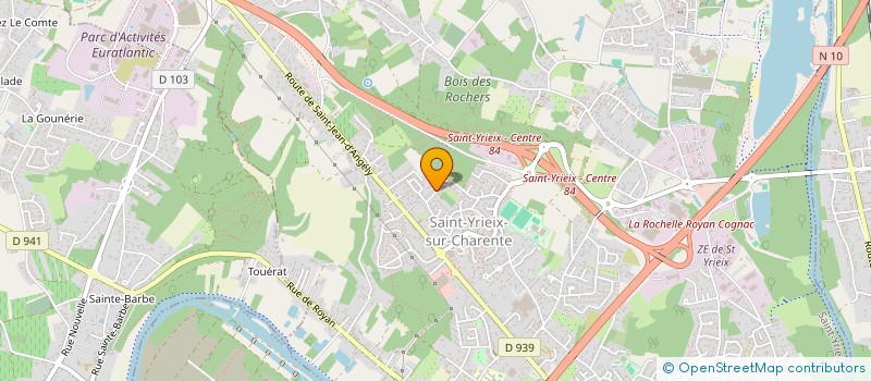 localisation de l'entreprise LES ROSIERS à SAINT-YRIEIX-SUR-CHARENTE