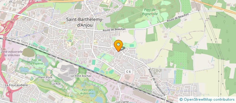 localisation de l'entreprise LES ROSIERS  SAINT-BARTHELEMY-D'ANJOU