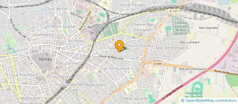 localisation de l'entreprise LES ROSIERS  NIMES