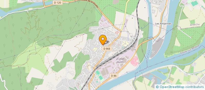 localisation de l'entreprise LES ROSSIGNOLS  LA VOULTE-SUR-RHONE