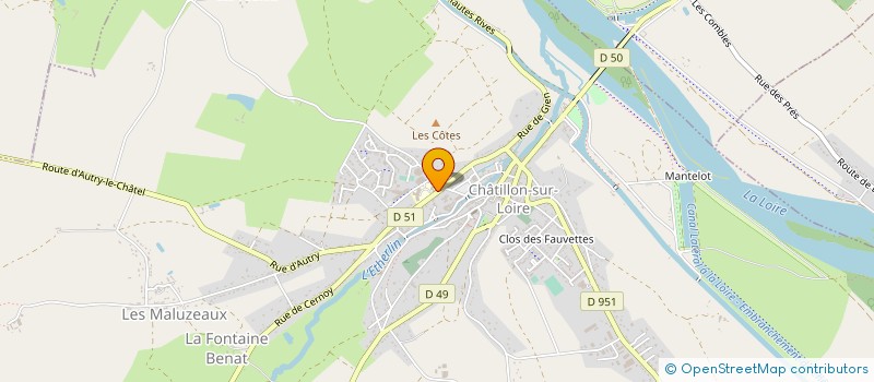 localisation de l'entreprise LES ROSSIGNOLS DES PRES à CHATILLON-SUR-LOIRE