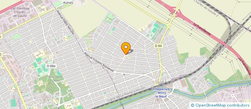 localisation de l'entreprise LES ROTISSERIES MICHAEL LEROUX  MITRY-MORY