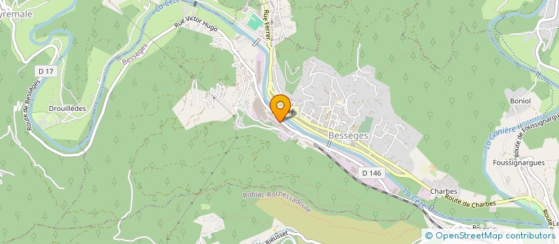 localisation de l'entreprise LES ROUES BLANCHES  BESSEGES