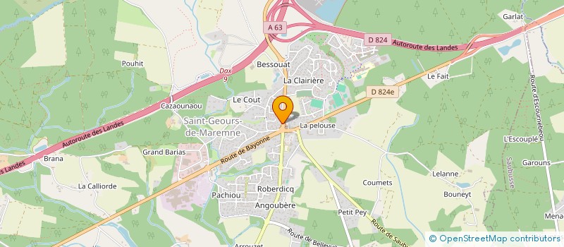 localisation de l'entreprise LES ROUES DES MAROUS DE SAINT GEOURS DE MAREMNE à SAINT-GEOURS-DE-MAREMNE