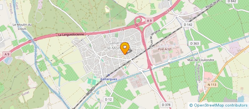 localisation de l'entreprise LES ROULETTES DU MIDI  GALLARGUES-LE-MONTUEUX