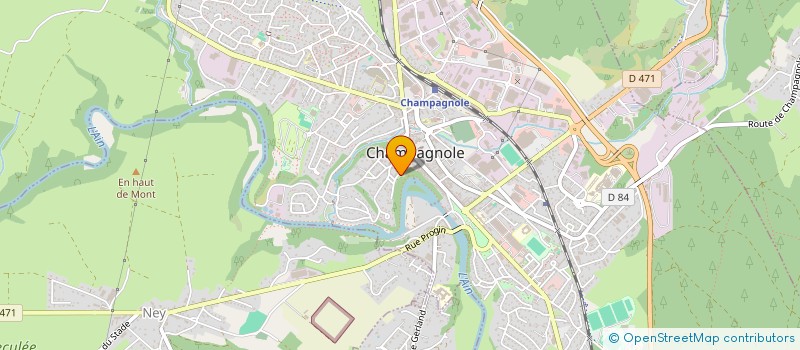 localisation de l'entreprise LES ROULIERS DE LA TERRE COMTOISE  CHAMPAGNOLE