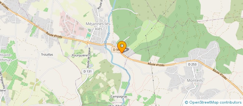 localisation de l'entreprise LES ROUSSETTES  MEJANNES-LES-ALES