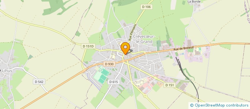 localisation de l'entreprise LES ROUTES DE L'OISE  CREVECUR-LE-GRAND