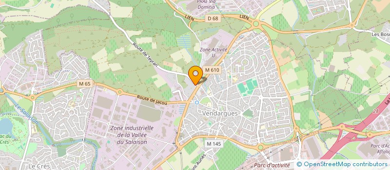 localisation de l'entreprise LES ROUTOUS à VENDARGUES