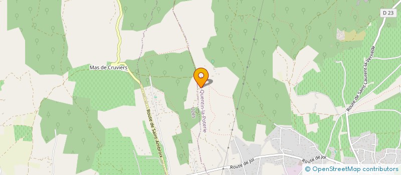 localisation de l'entreprise LES ROVES DE PLATON  SAINT-QUENTIN-LA-POTERIE