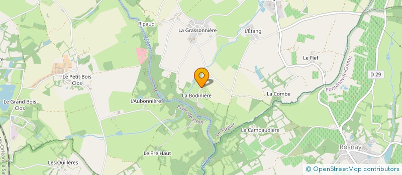 localisation de l'entreprise LES RUADES DE L'YON  LE TABLIER