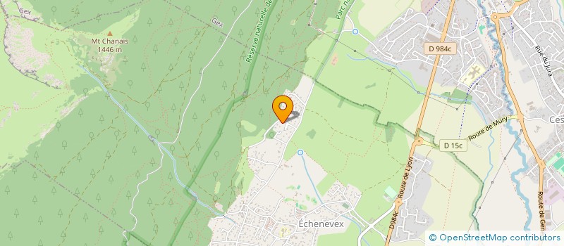 localisation de l'entreprise LES RUCHERS D'ECHENEVEX  ECHENEVEX