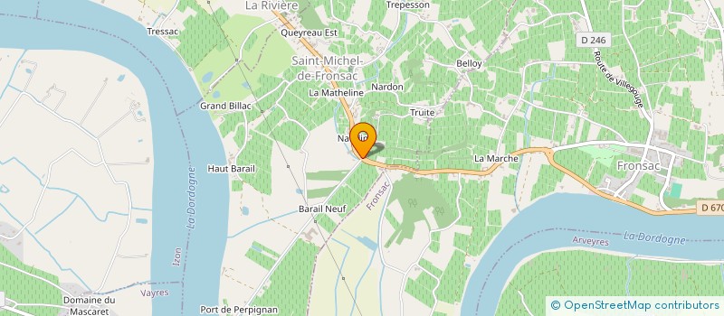 localisation de l'entreprise LES RUCHERS DE LA CAUSSADE à SAINT-MICHEL-DE-FRONSAC