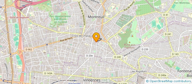 localisation de l'entreprise LES RUCHERS DE MONTREUIL à MONTREUIL