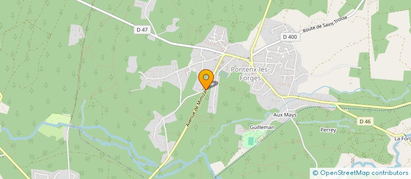 localisation de l'entreprise LES RUCHERS DU BORN  PONTENX-LES-FORGES