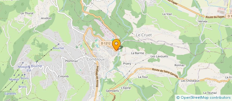 localisation de l'entreprise LES RUCHERS DU MONT BLANC  COMBLOUX