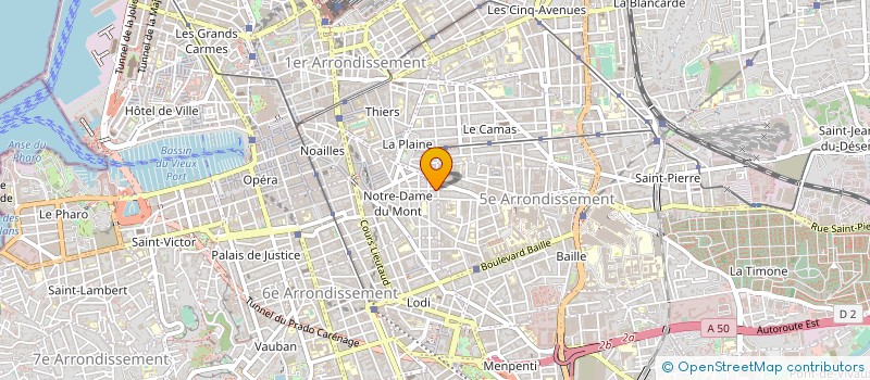 localisation de l'entreprise LES RUDOLOGISTES ASSOCIES  MARSEILLE