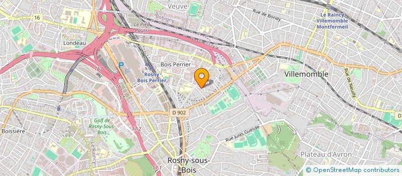 localisation de l'entreprise LES RUE DU CIEL à ROSNY-SOUS-BOIS